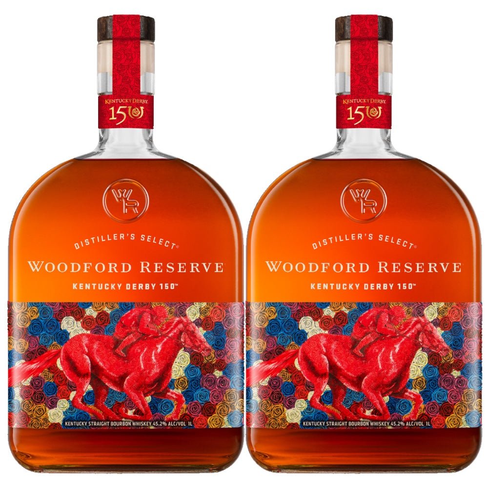Woodford Reserve 2024 Kentucky Derby 150 Limited Edition Bourbon Whiskey 2pk Bundle - Rare Reserve
