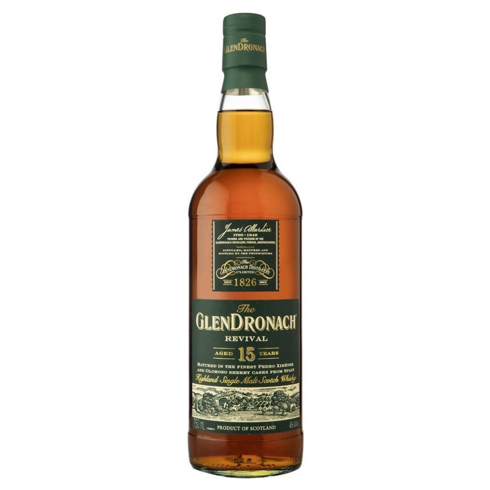 GlenDronach Revival 15 Year Old Single Malt Scotch Whiskey - Rare Reserve