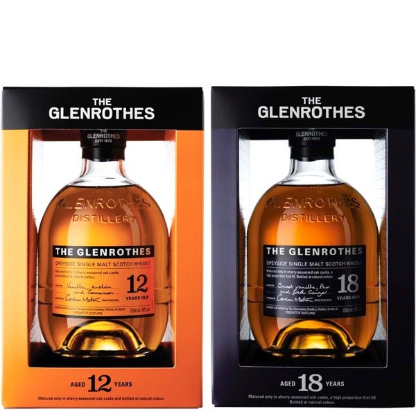 Glenrothes 12 and 18 Year Single Malt Scotch Whisky Bundle - Rare Reserve