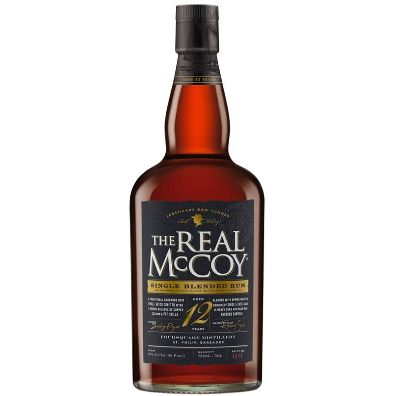 The Real McCoy Aged 12 Years Single Blended Rum - Rare Reserve